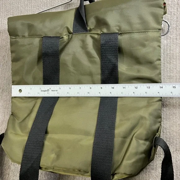 Jean Paul Gaultier Parfums Olive Green Roll Top Backpack Bag - Picture 7 of 9